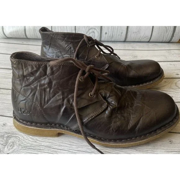 UGG Shoes Ugg Leighton Mens Sz Eee Brown Leather Chukka